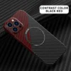 Carbon Fiber Texture Magnetic Wireless Charging Iphone Case