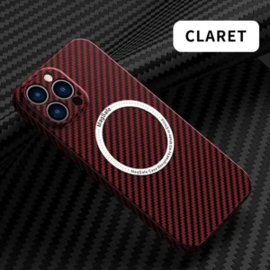 Carbon Fiber Texture Magnetic Wireless Charging Iphone Case