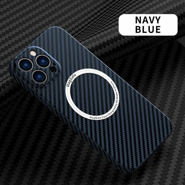 Carbon Fiber Texture Magnetic Wireless Charging Iphone Case