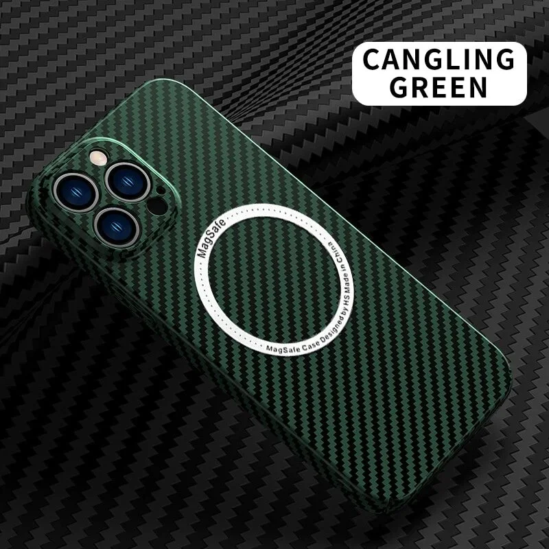 Carbon Fiber Texture Magnetic Wireless Charging Iphone Case - Image 9