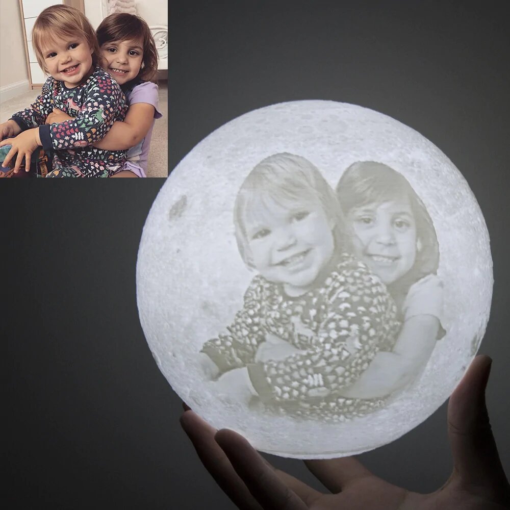 Custom 3D Photo Moon Lamp