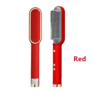 Electric Splint Hair Straightener Air Comb Brush Styling Straight Curling Dual-Use