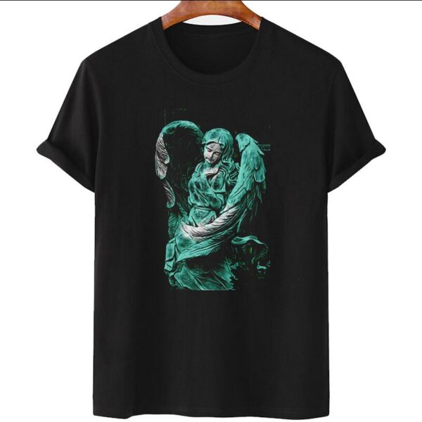 Green Angel Harajuku Multi-Color Printed T-Shirt Neutral Cotton High-Quality Loose Top