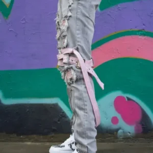 Locked and Loaded Jeans With Straps