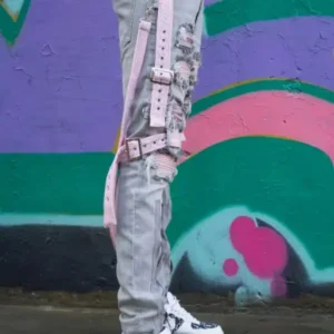 Locked and Loaded Jeans With Straps