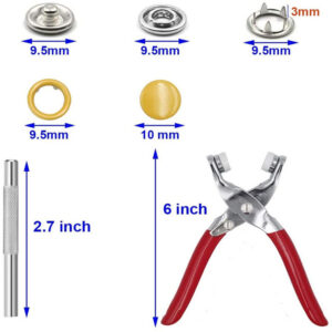 Metal Snaps Buttons With Fastener Pliers Press Tool Kit