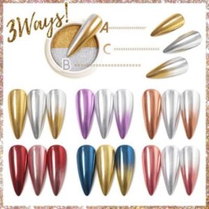 Ombre Mirror Nails Chrome Powder