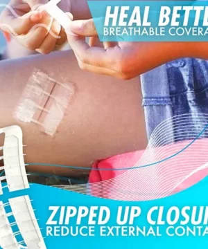 Recovery Closure Enhancing Zipped Up Bandage Patch