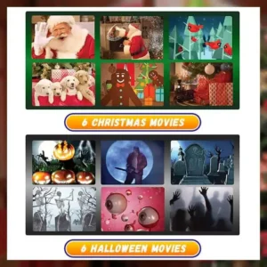 Scary Halloween Projector( Projector + 12 videos + Screen)