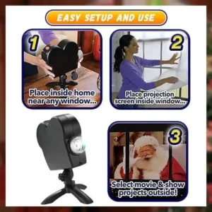 Scary Halloween Projector( Projector + 12 videos + Screen)