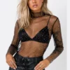 Sexy Lace Mesh Top