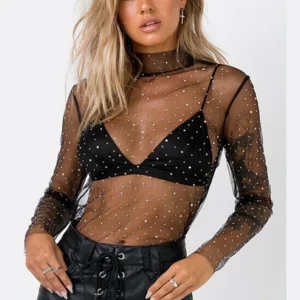 Sexy Lace Mesh Top