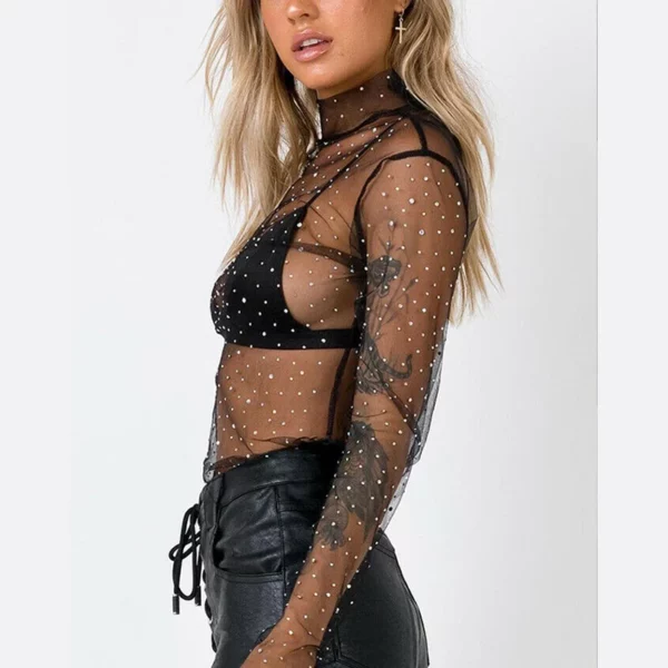Sexy Lace Mesh Top