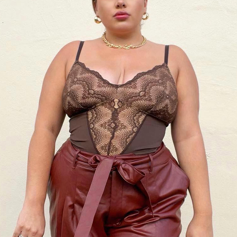 Sexy Lace Tummy Control Bodysuit