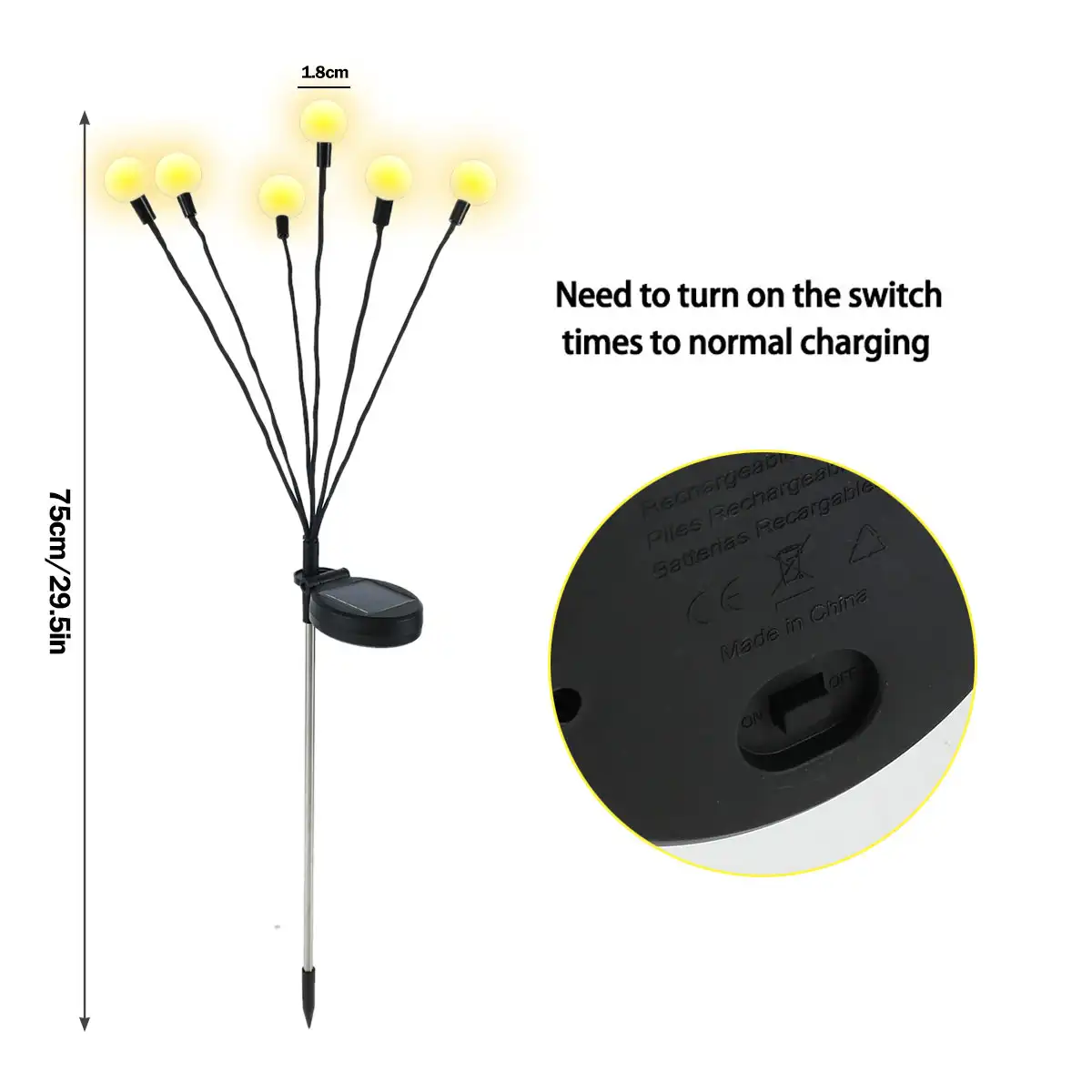 Solar Powered Firefly LED Light