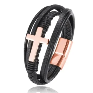 To My Son Love You Forever Cross Bracelet