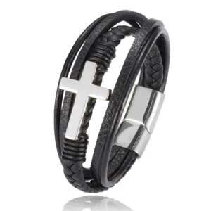 To My Son Love You Forever Cross Bracelet