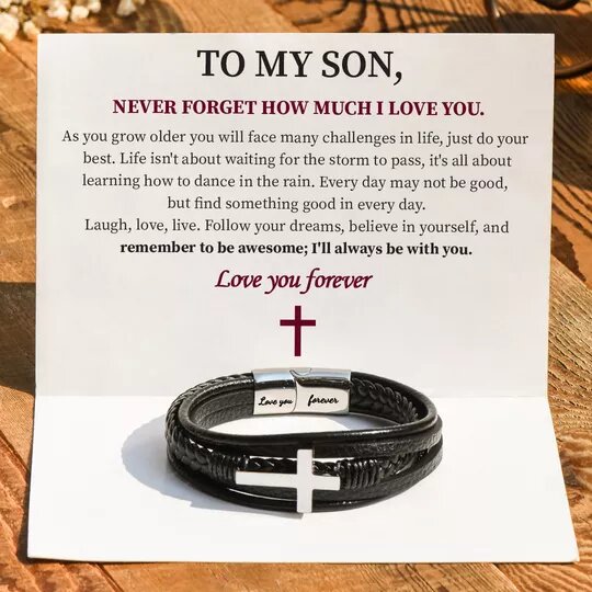 To My Son Love You Forever Bracelet