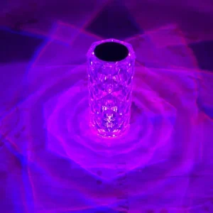 Touching Control Rose Crystal Lamp