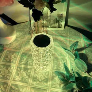 Touching Control Rose Crystal Lamp