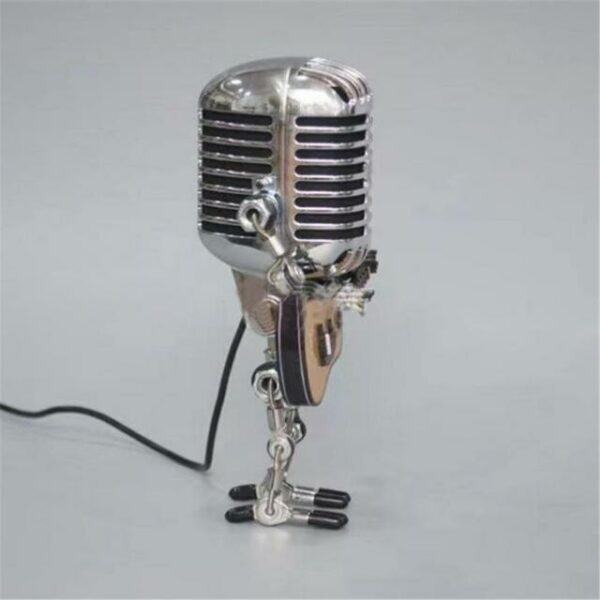 Vintage Microphone Robot Desk Lamp