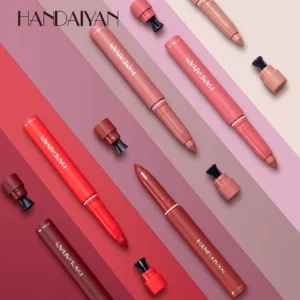 12 boja HANDAIYAN Rotirajuće mat olovke za usne koje se mogu oštriti