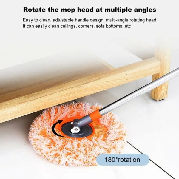 360° फिरता येण्याजोगा अ‍ॅडजस्टेबल क्लीनिंग मॉप