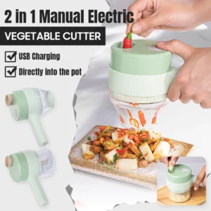 4 IN 1 HANDHELD ELECTRIC VEGETABLE CUTTER SET