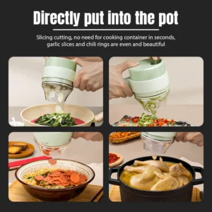 4 IN 1 HANDHELD ELECTRIC VEGETABLE CUTTER SET