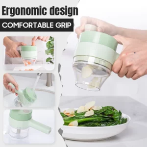 4 IN 1 HANDHELD ELECTRIC VEGETABLE CUTTER SET