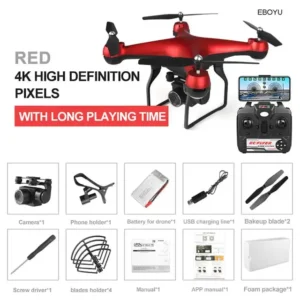 4K Camera Rotation Waterproof Professional RC Drone