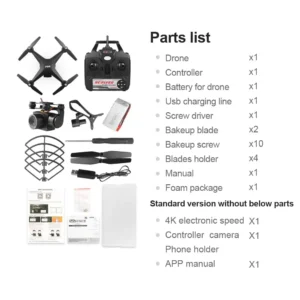 4K Camera Rotation Waterproof Professional RC Drone