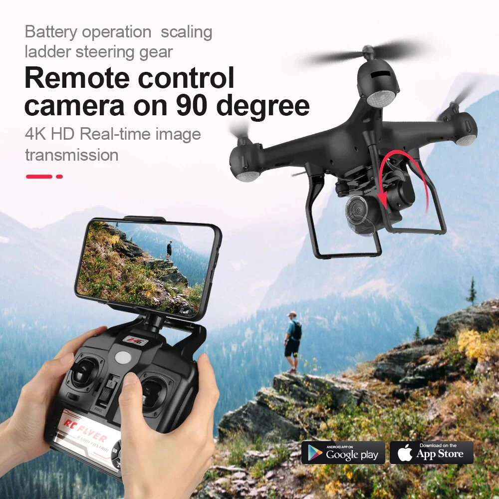 4K Camera Rotation Waterproof Professional RC Drone