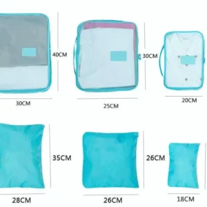 6 Pieces Portable Luggage Packing Cubes