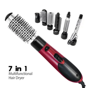 7 In 1 Ceramic Hair Dryer Rotating Curling Iron Brush