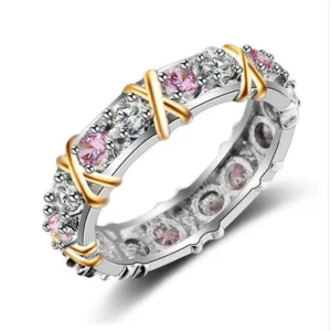925 STERLING SILVER CROSS FULL DIAMOND RING