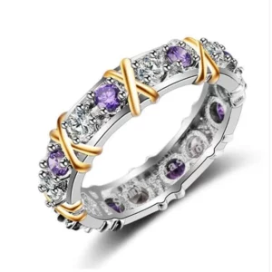 925 STERLING SILVER CROSS FULL DIAMOND RING