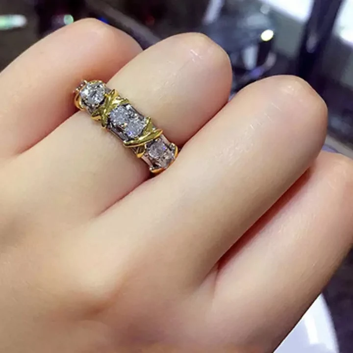 925 STERLING SILVER CROSS FULL DIAMOND RING