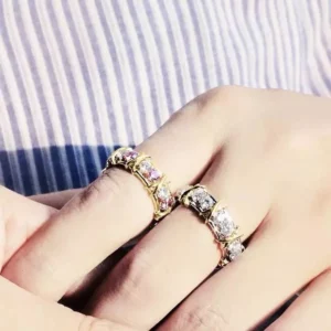 925 STERLING SILVER CROSS FULL DIAMOND RING