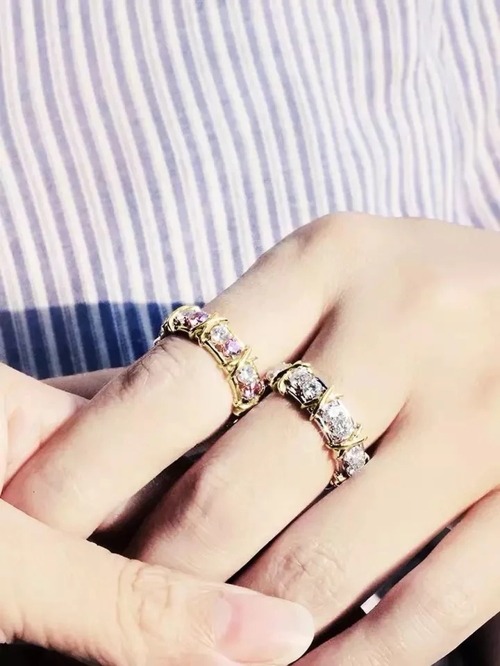 925 STERLING SILVER CROSS FULL DIAMOND RING