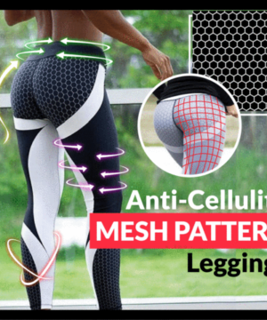 Anti-Cellulite Mesh Pattern Leggings