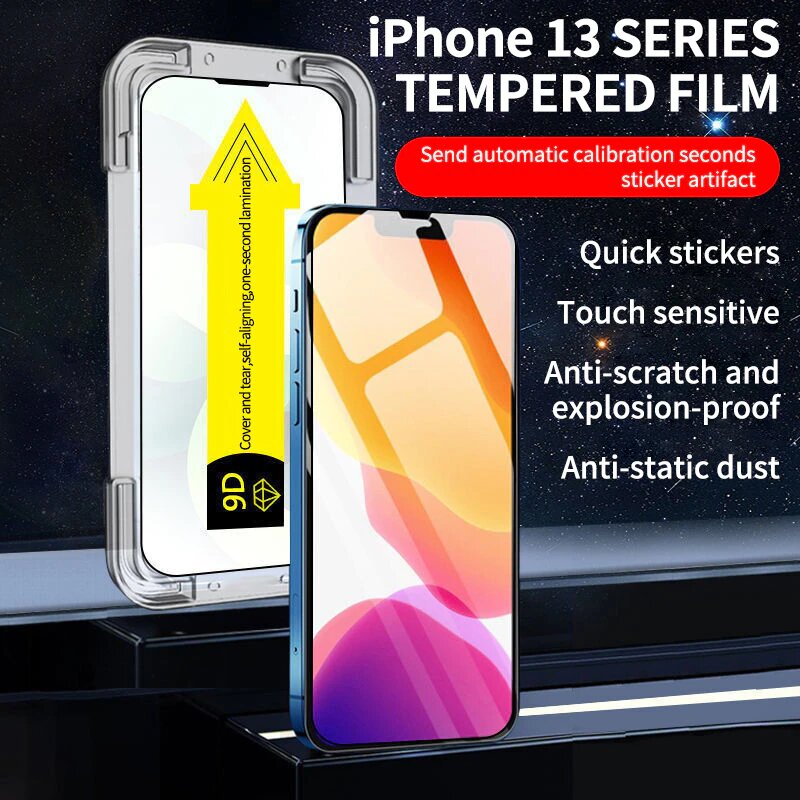 Anti Spy Screen Protector With Auto Alignment Kit For iPhone