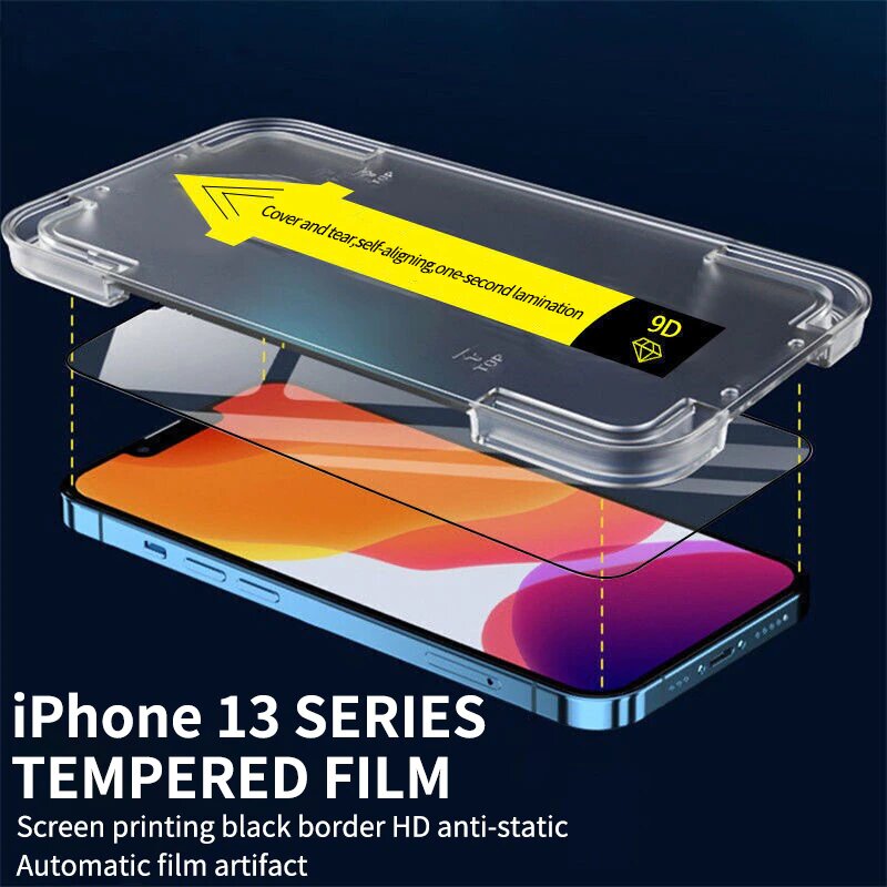 Anti Spy Screen Protector With Auto Alignment Kit For iPhone