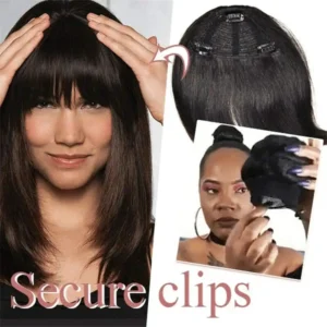 Bundle Hair Bun and Bangs Set
