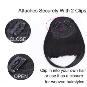 Bundle Hair Bun and Bangs Set