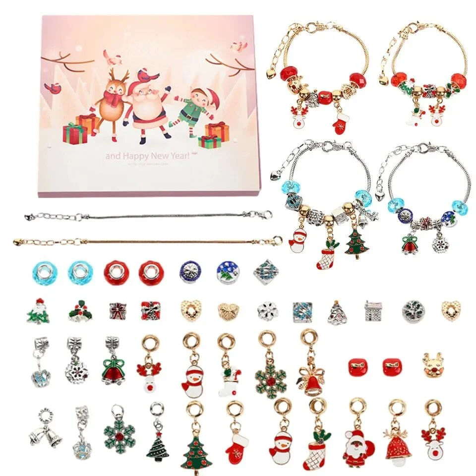 Calendar DIY Christmas Advent Calendar Bracelets Set