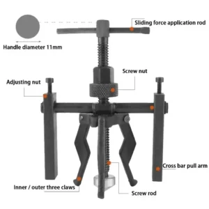 Car Inner Bearing Puller Gear 3-jaw Extractor Automotive Machine Repair Tools Kit Labor-saving 3 Jaws Separation Bearing Device