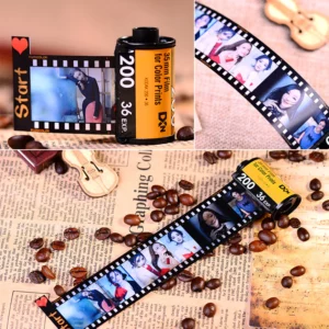 Custom Colorful Camera Roll Keychain Romantic Personalized Gifts