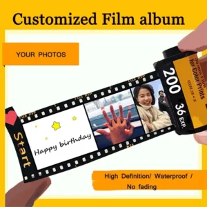 Custom Colorful Camera Roll Keychain Romantic Personalized Gifts