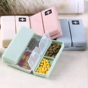 Daily Pill Organizer 7 Compartments Portable Pill Case Travel Pill Organizer
